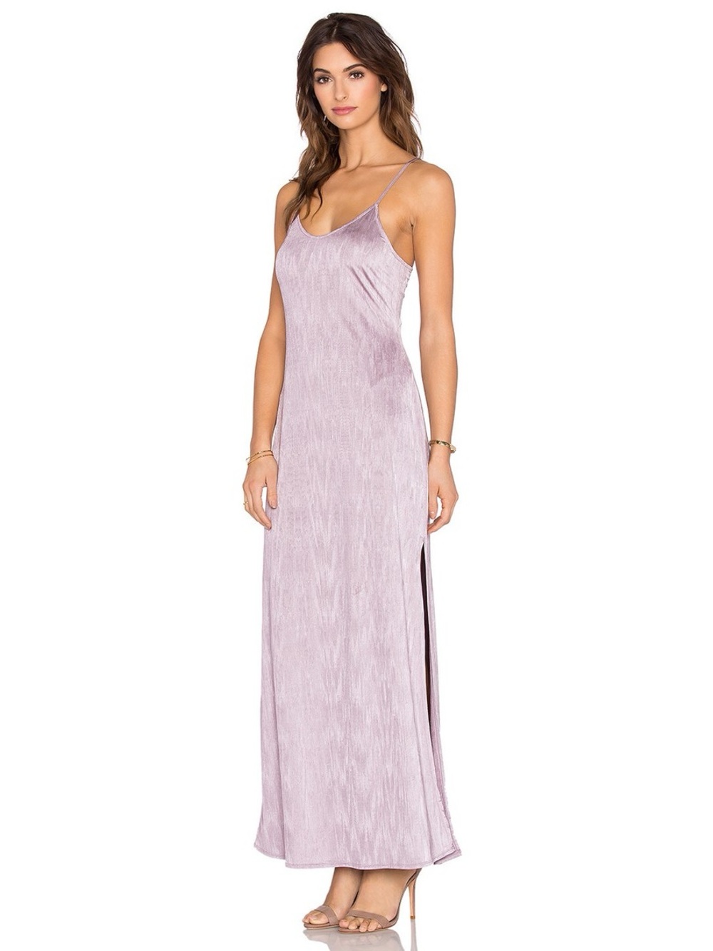 Free People Intimately She Moves Jersey Slip Dress Dusty Purple